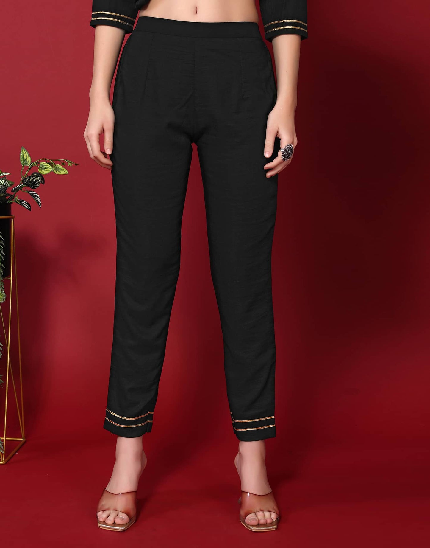 Affordable Black Rayon Embroidered Kurta Set with dupatta