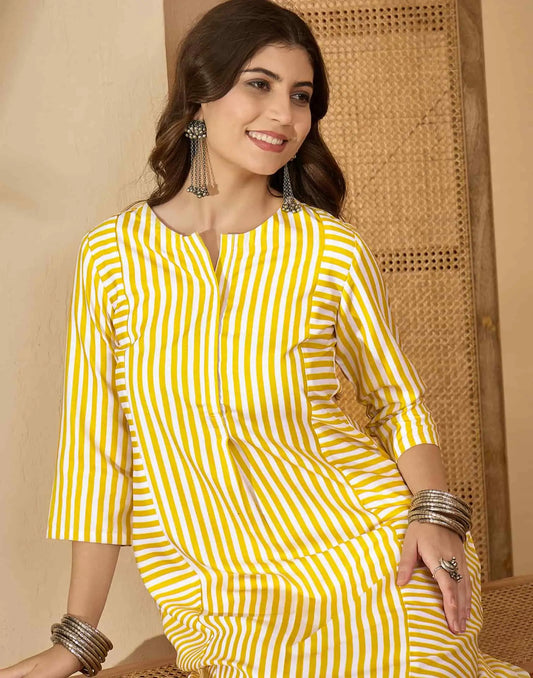 Cotton Printed Straight Kurti