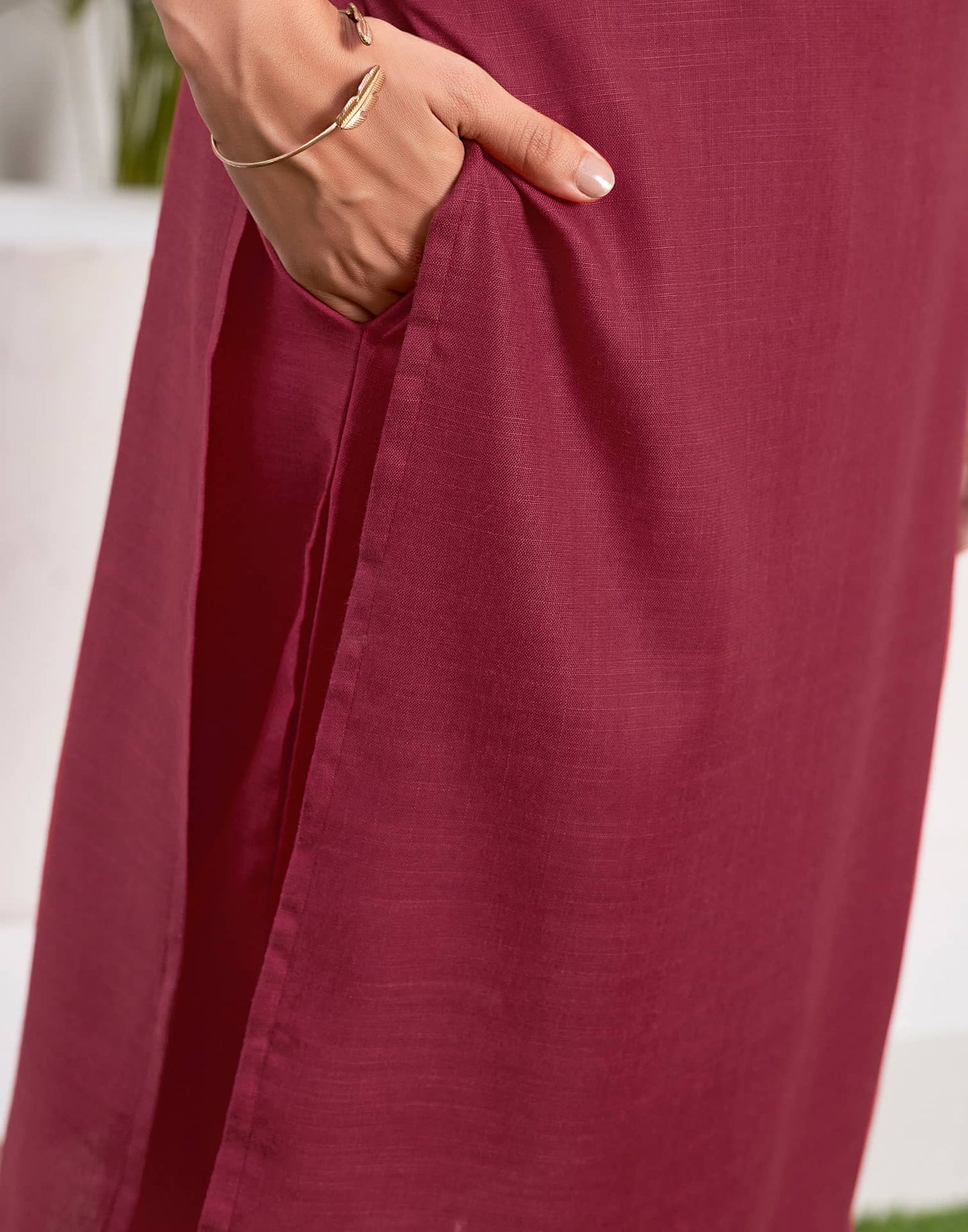 Cotton Blend Sequence Embroidery Work and Embroidered Lace Straight Kurta with Pant & Dupatta