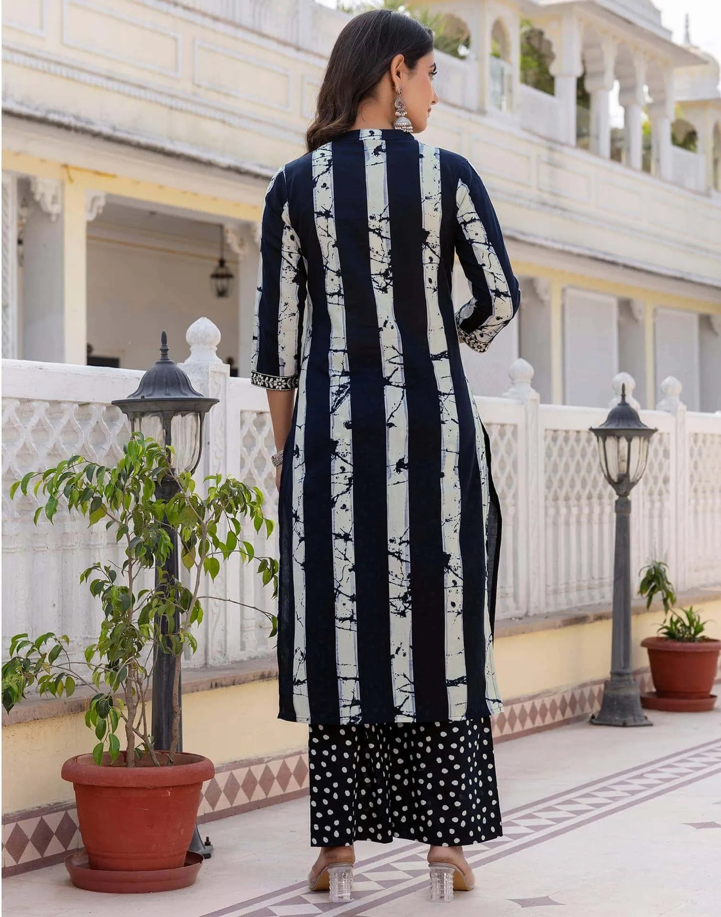 Cotton Printed, Embroidery Lace Straight Kurta with Pant & Dupatta