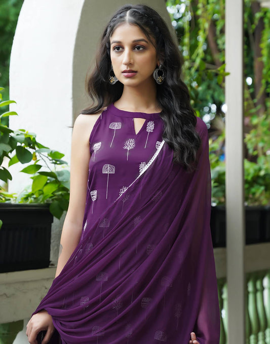 Cotton Blend Printed Straight Kurta with Pant & Dupatta