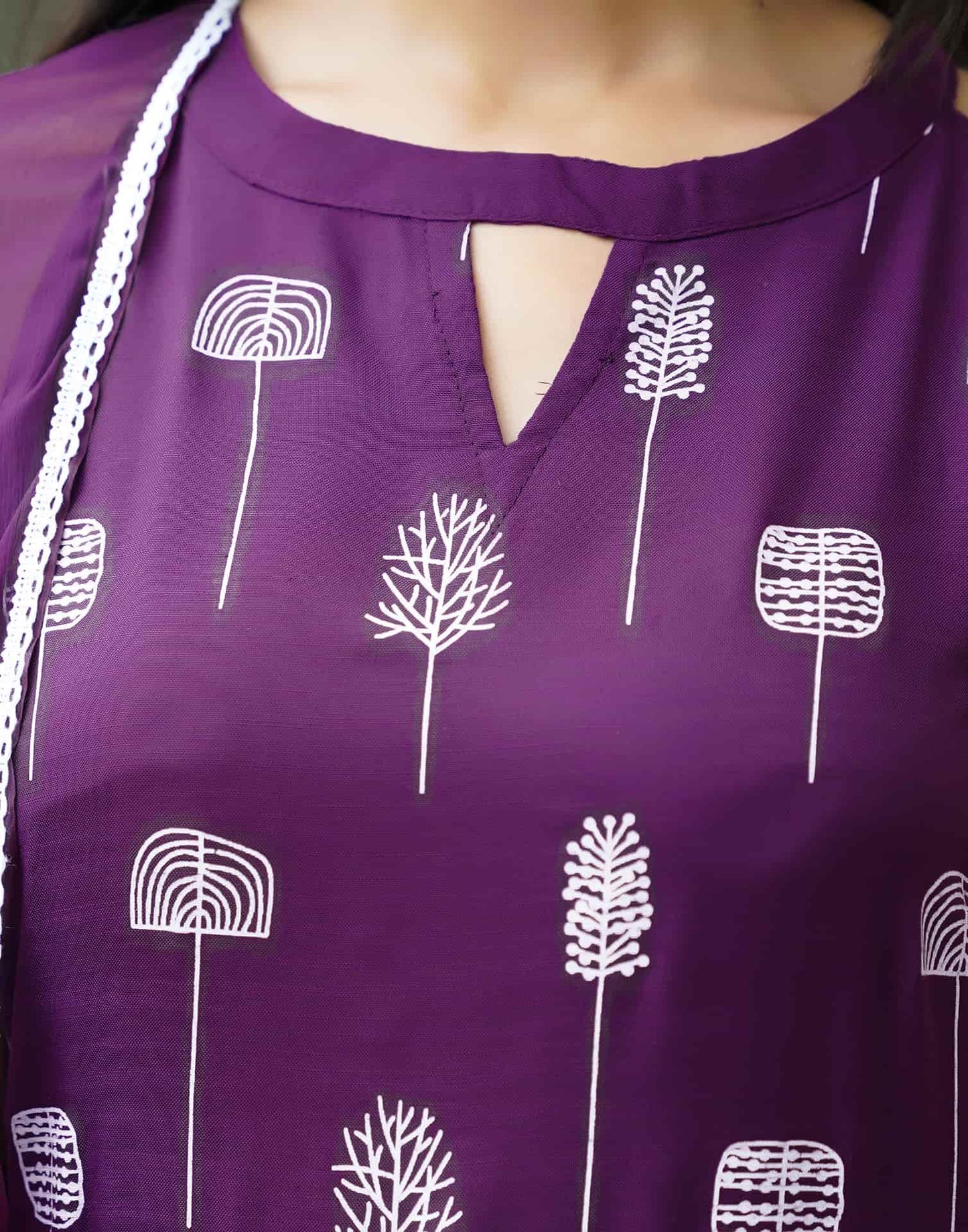 Cotton Blend Printed Straight Kurta with Pant & Dupatta