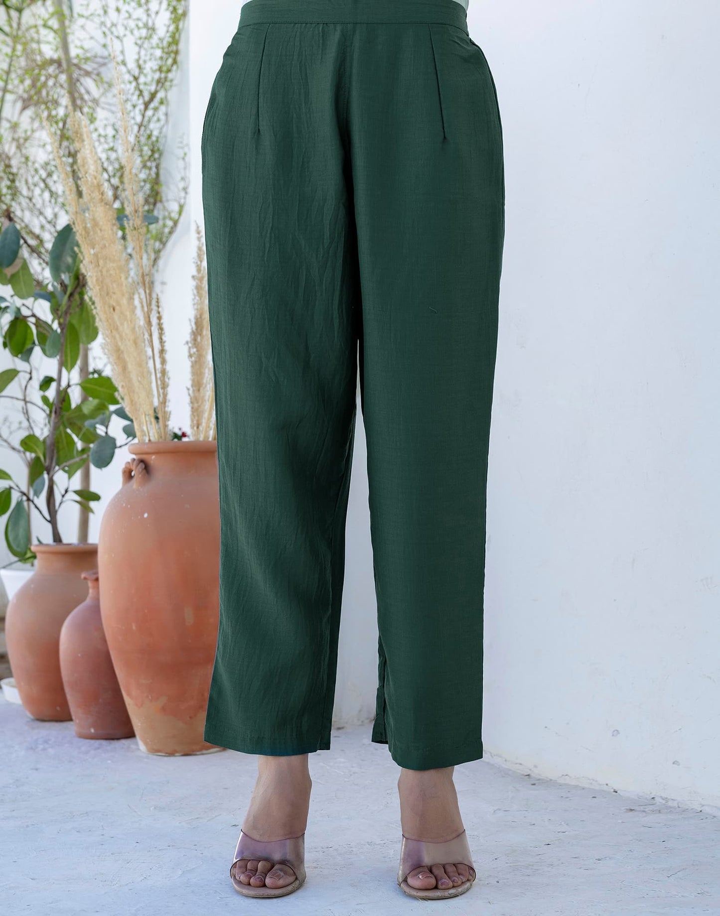 Silk Blend Embroidery, Sequin Work and Embroidery Lace Straight Kurta with Pant & Dupatta