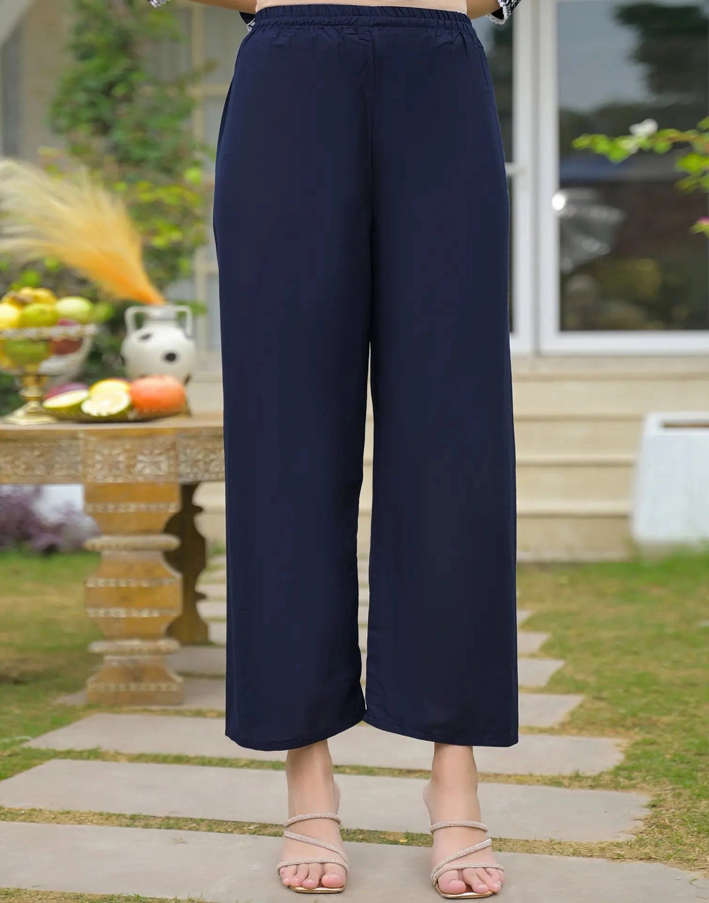 Cotton Printed V-Neck Straight Kurta with Pant & Dupatta