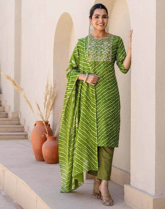 Cotton Embroidery and Sequins Work, Printed