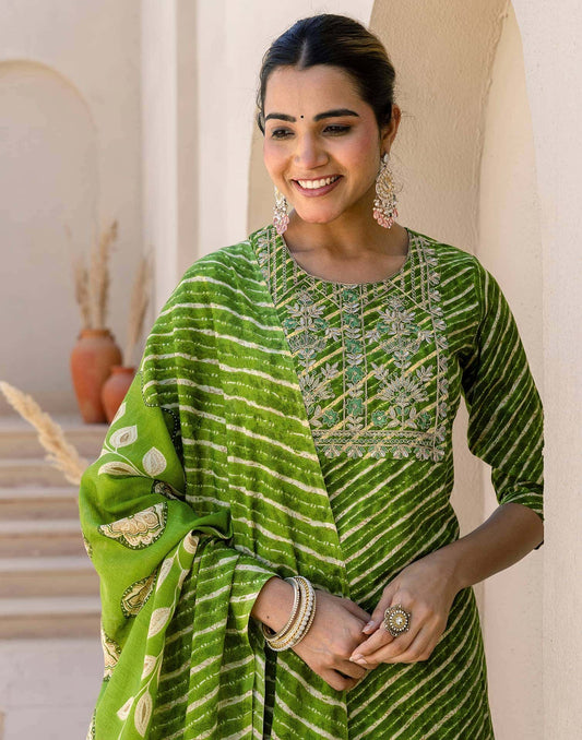 Cotton Embroidery and Sequins Work, Printed