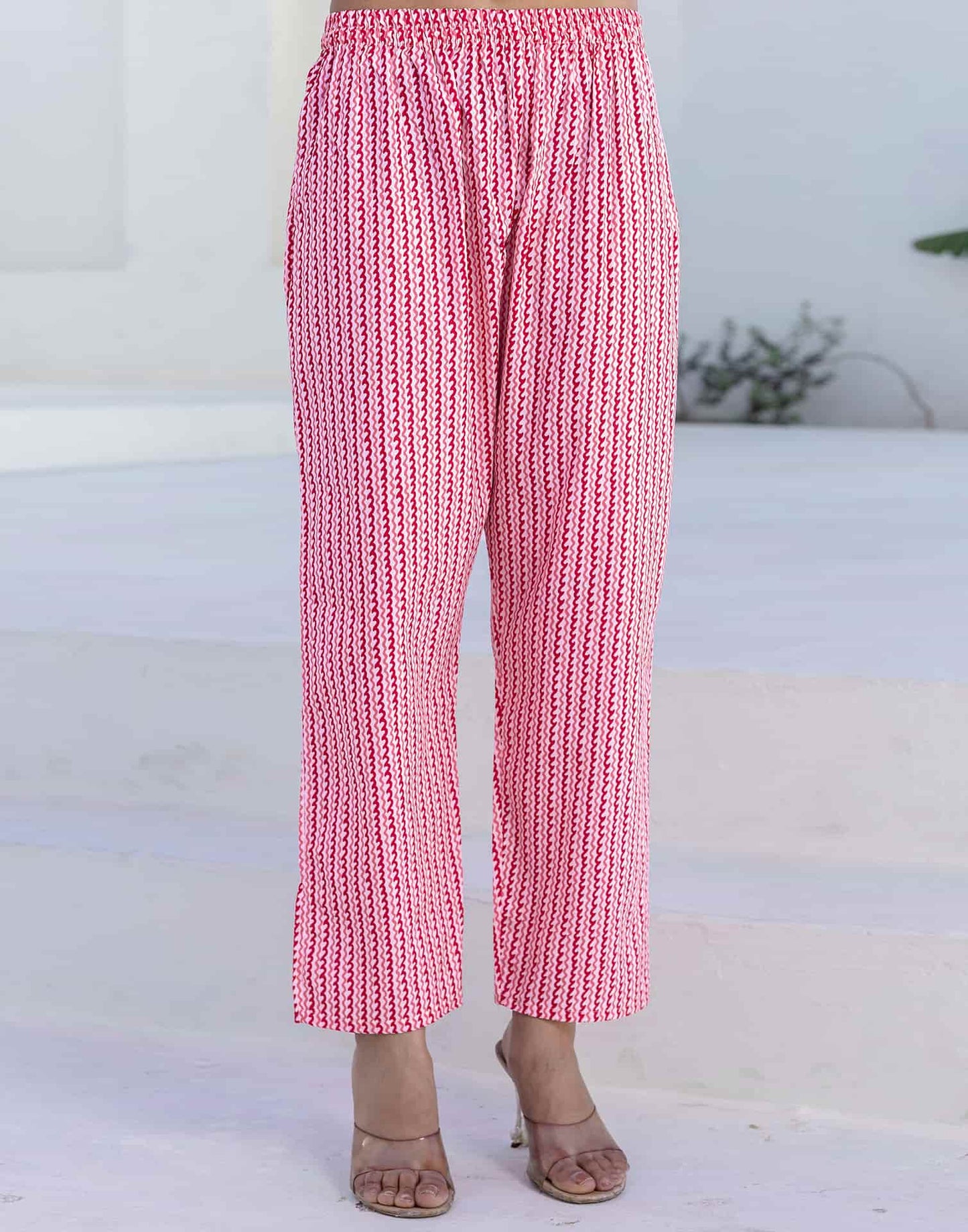 Cotton Printed, Embroidery and Mirror Work A-Line Kurta with Pant & Dupatta