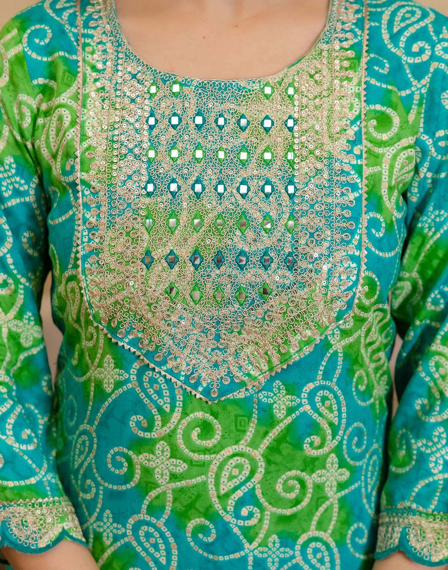 Rayon Printed Straight Kurta with Pant & Dupatta