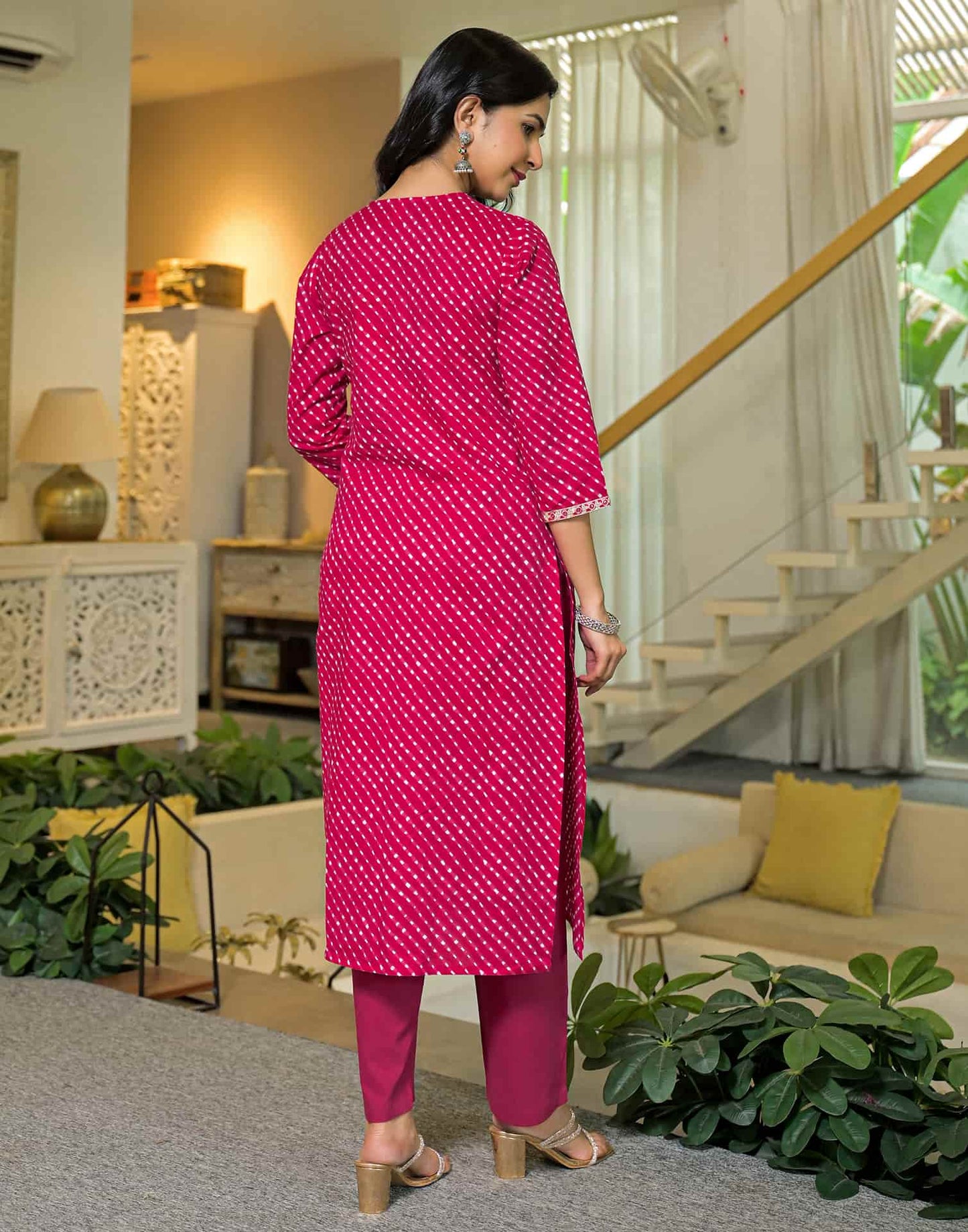 Cotton Printed Straight Kurta with Pant & Dupatta