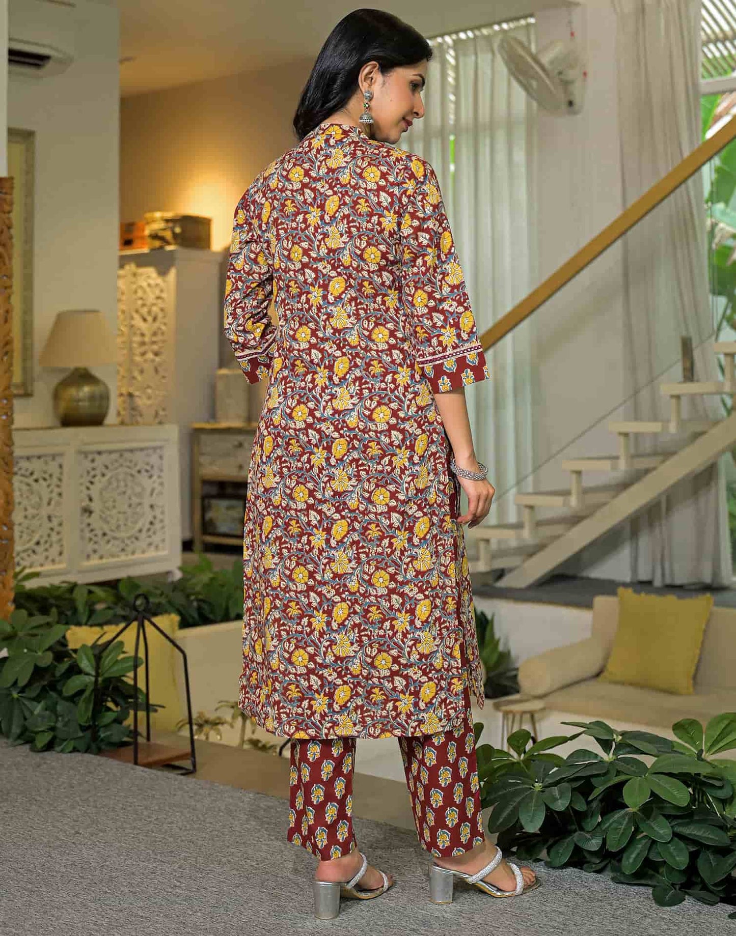 Cotton Printed Straight Kurta with Pant & Dupatta