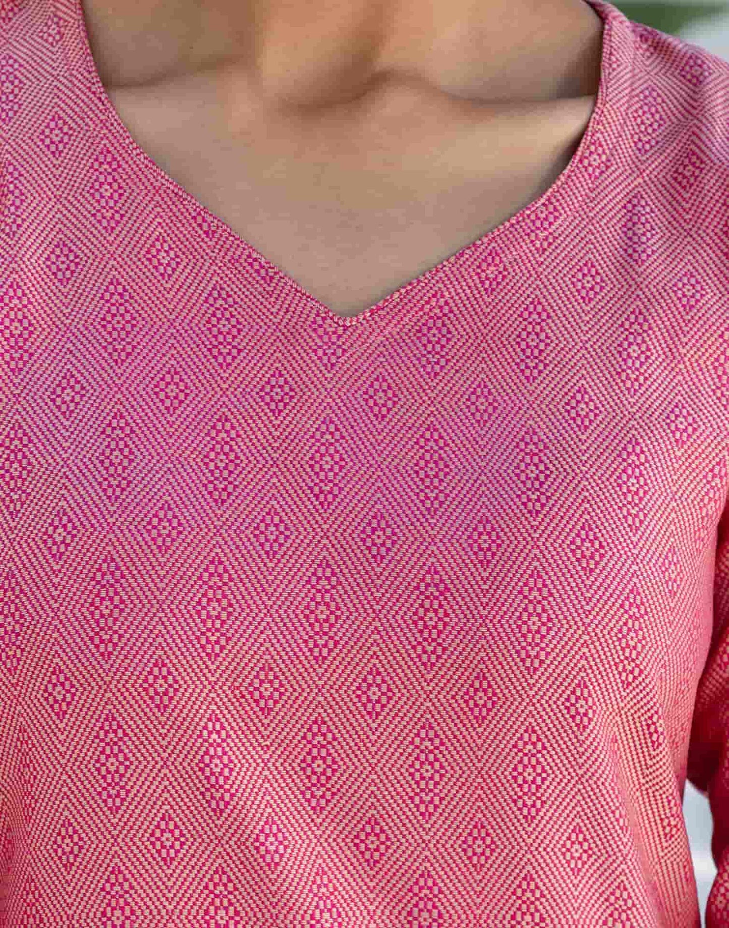 Cotton Weaving A-Line Kurta with Pant & Dupatta