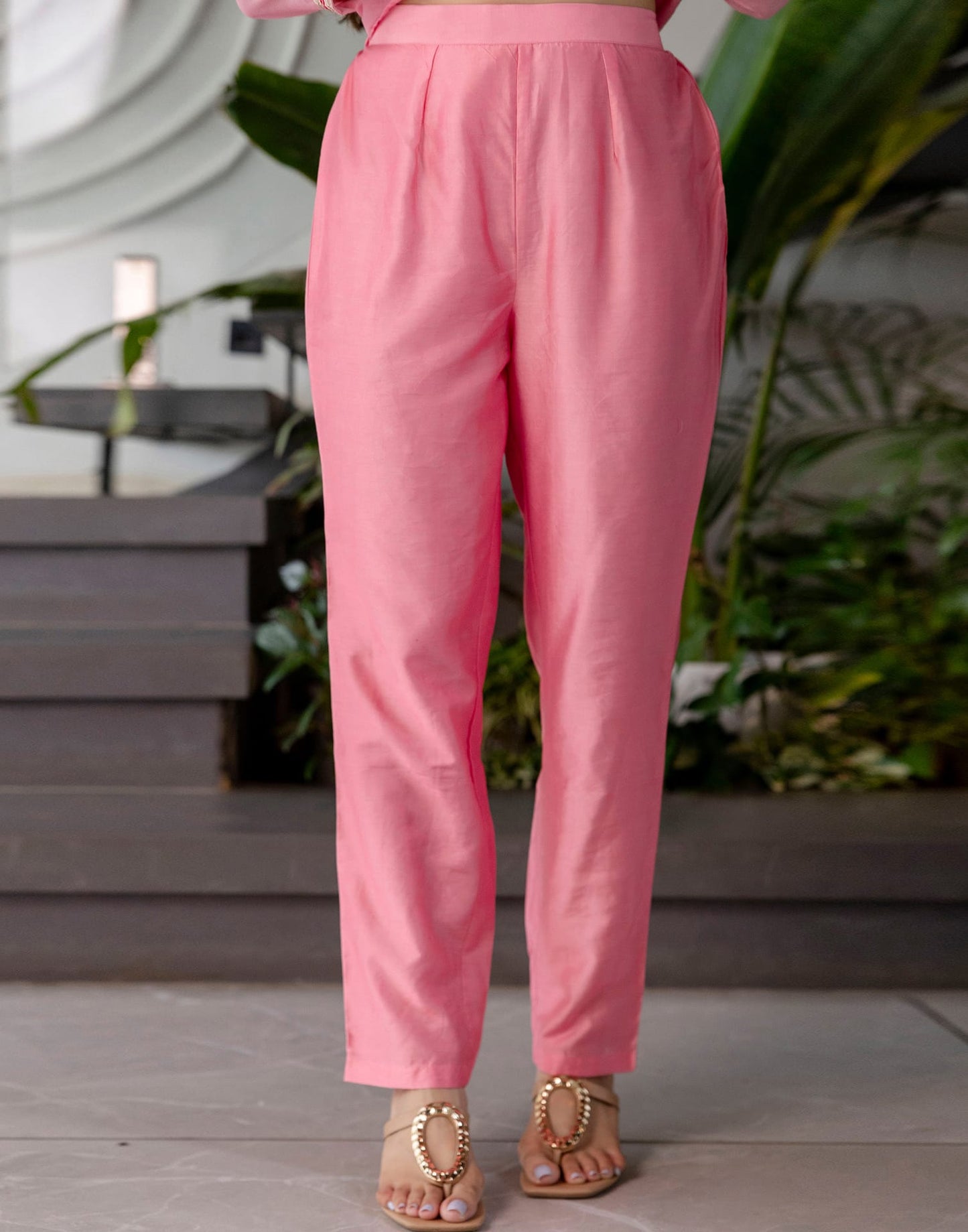 Silk Blend Embroidered Anarkali Kurta with Pant & Dupatta