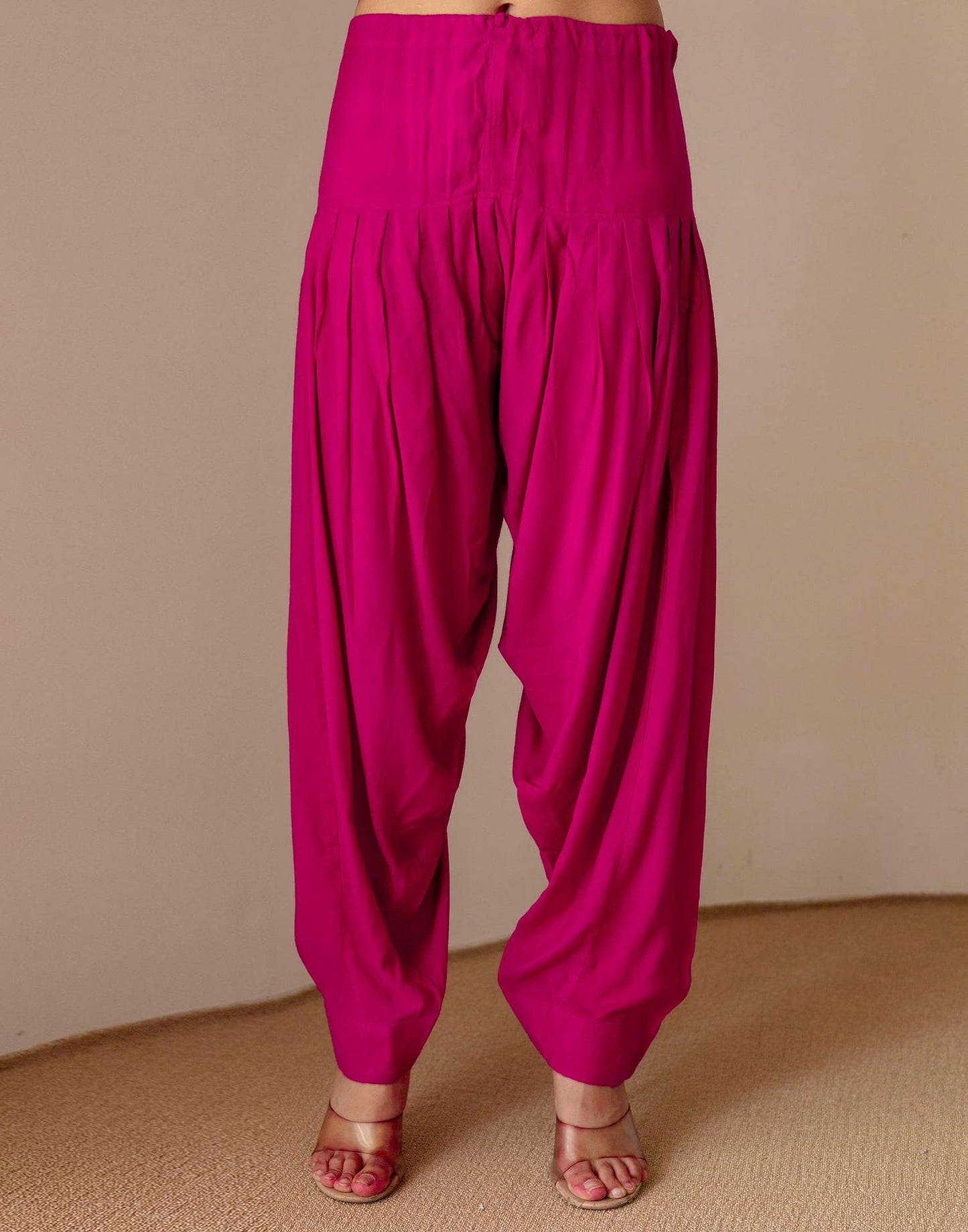 Affordable Pink Silk Embroidered Straight Kurta Set Round Neck Silk Embroidery Work Kurti with Patiala & Dupatta