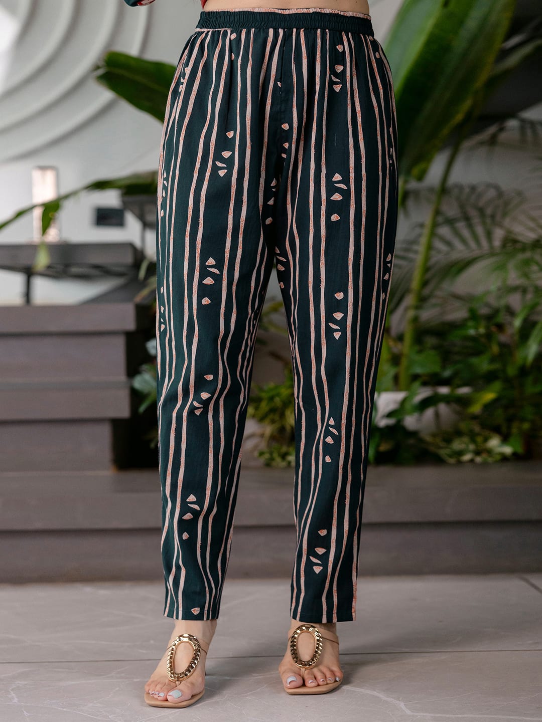 Cotton Printed Straight Kurta with Pant & Dupatta