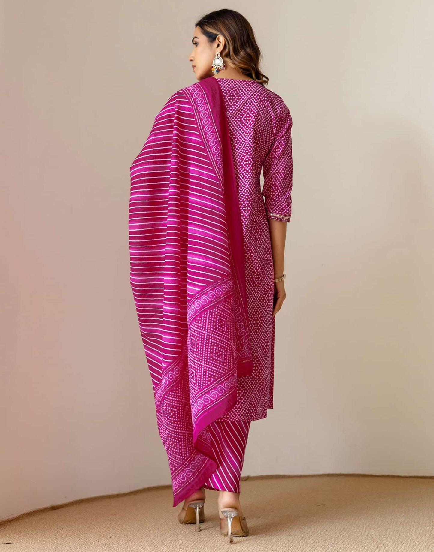 Cotton Printed Straight Kurta with Pant & Dupatta