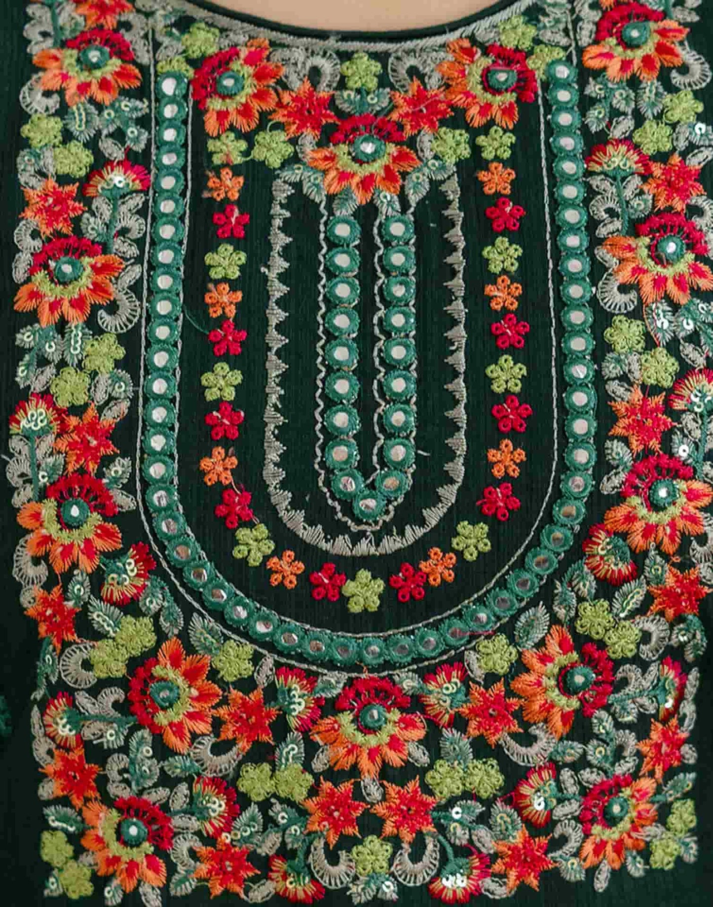 Silk Embroidered Straight Kurta with Pant & Dupatta