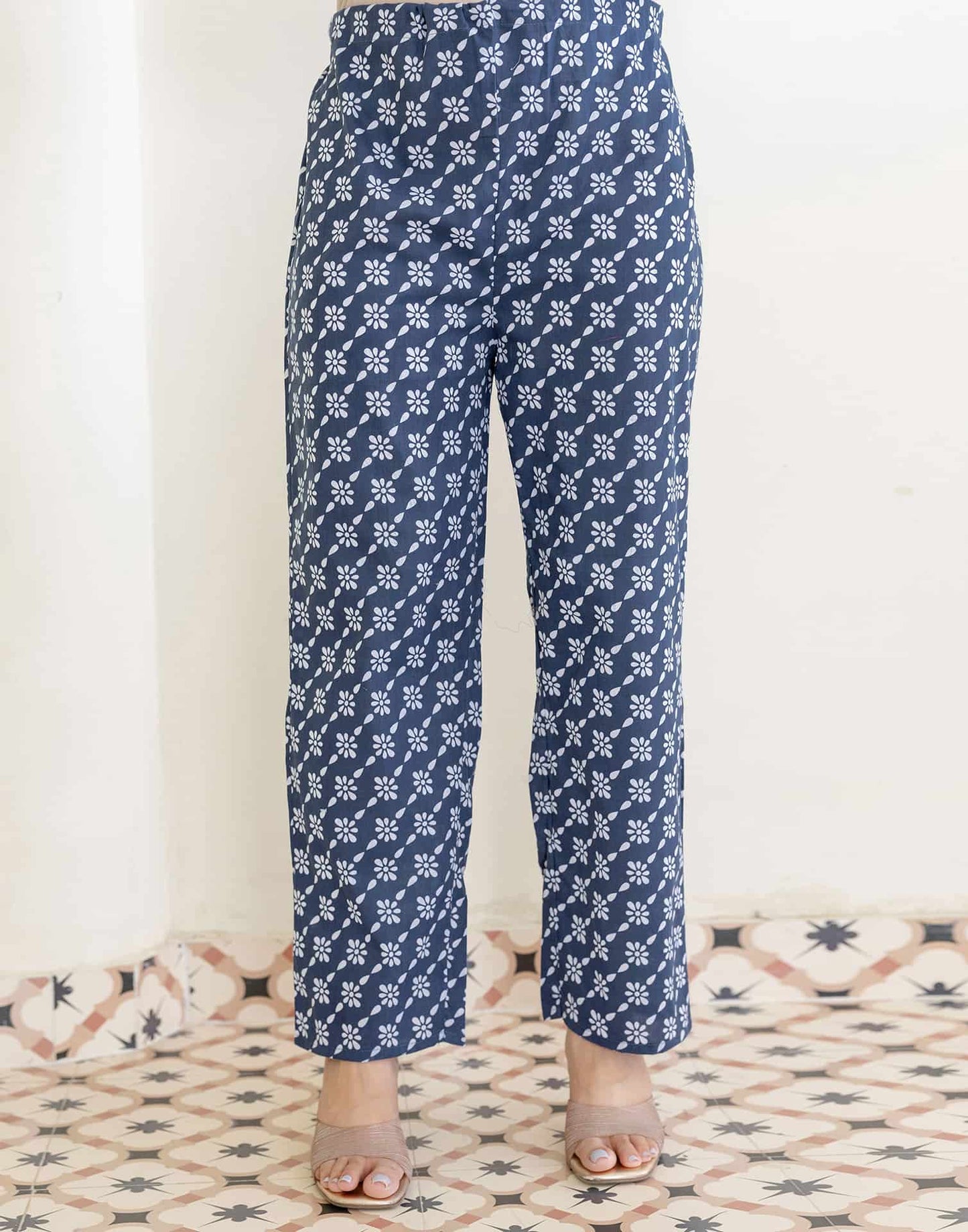 Cotton Printed Straight Kurta with Pant & Dupatta