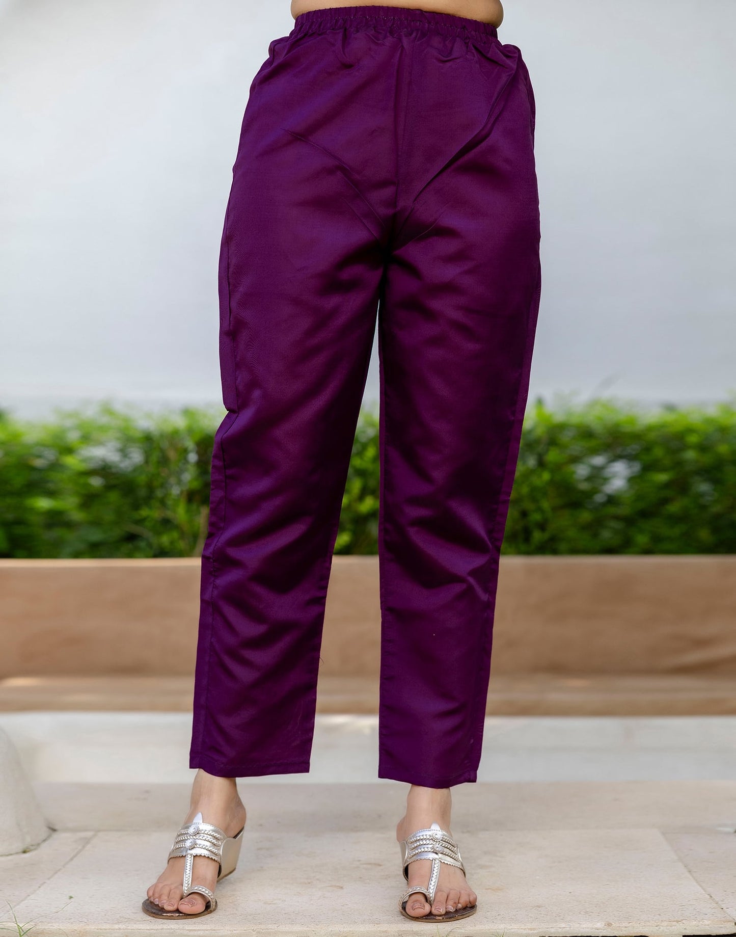 Purple Silk Woven Straight Kurta Set with Pant & Dupatta under 1000