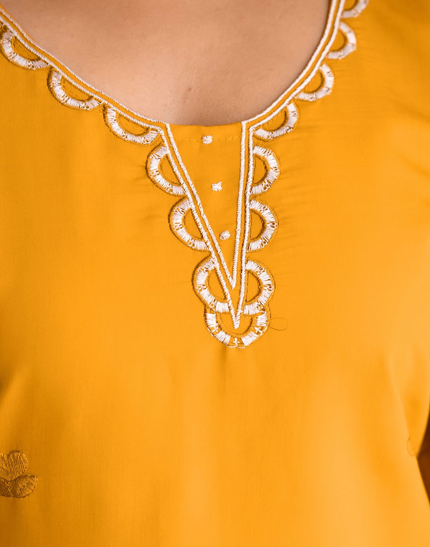 Silk Blend Embroidered Straight Kurta with Pant & Dupatta