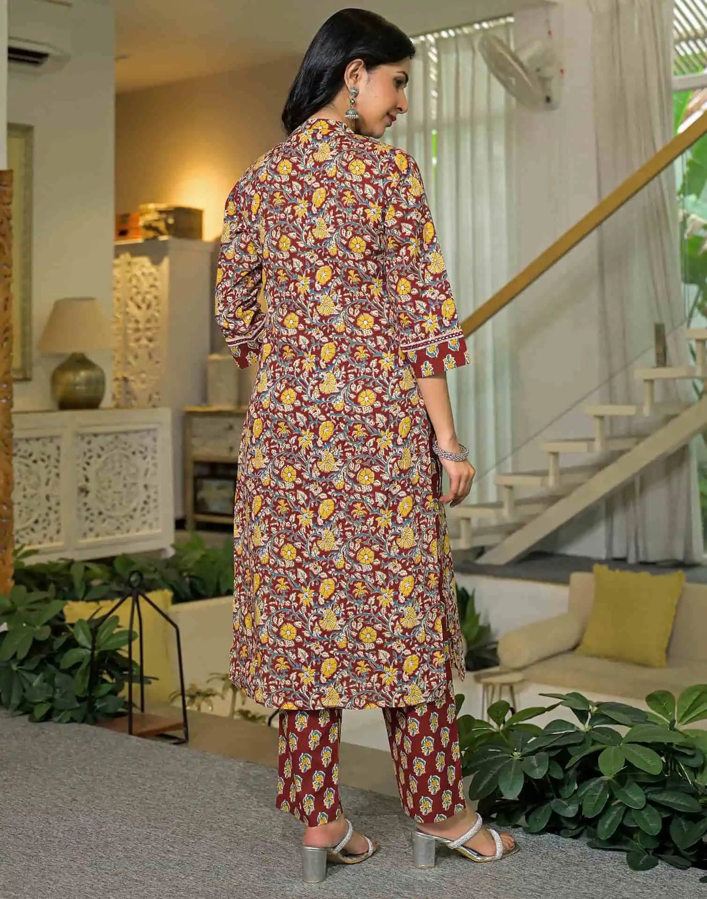 Cotton Printed Straight Kurta with Pant & Dupatta