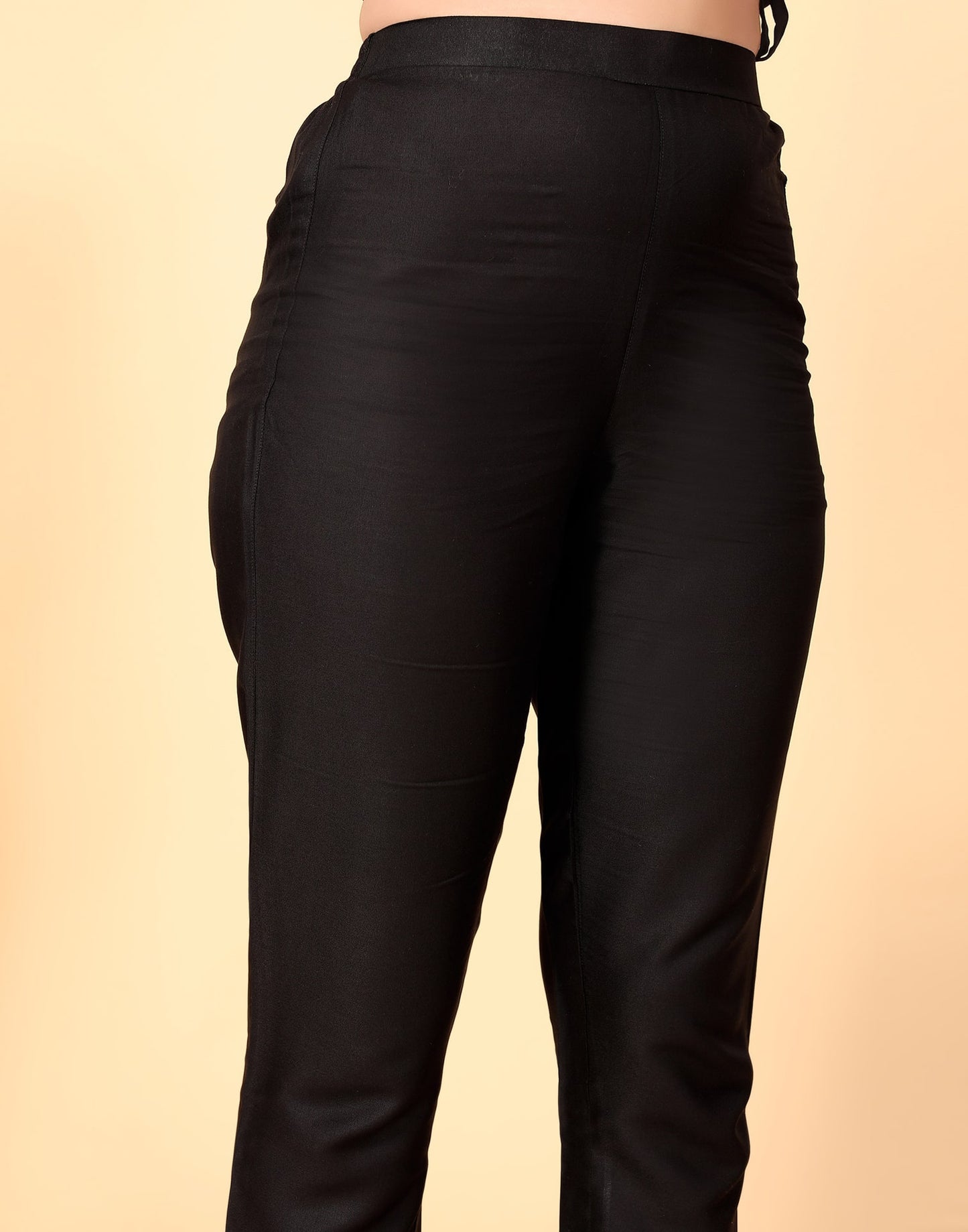 Black Rayon Straight Kurta Set with Sequence Embroidery under 1000