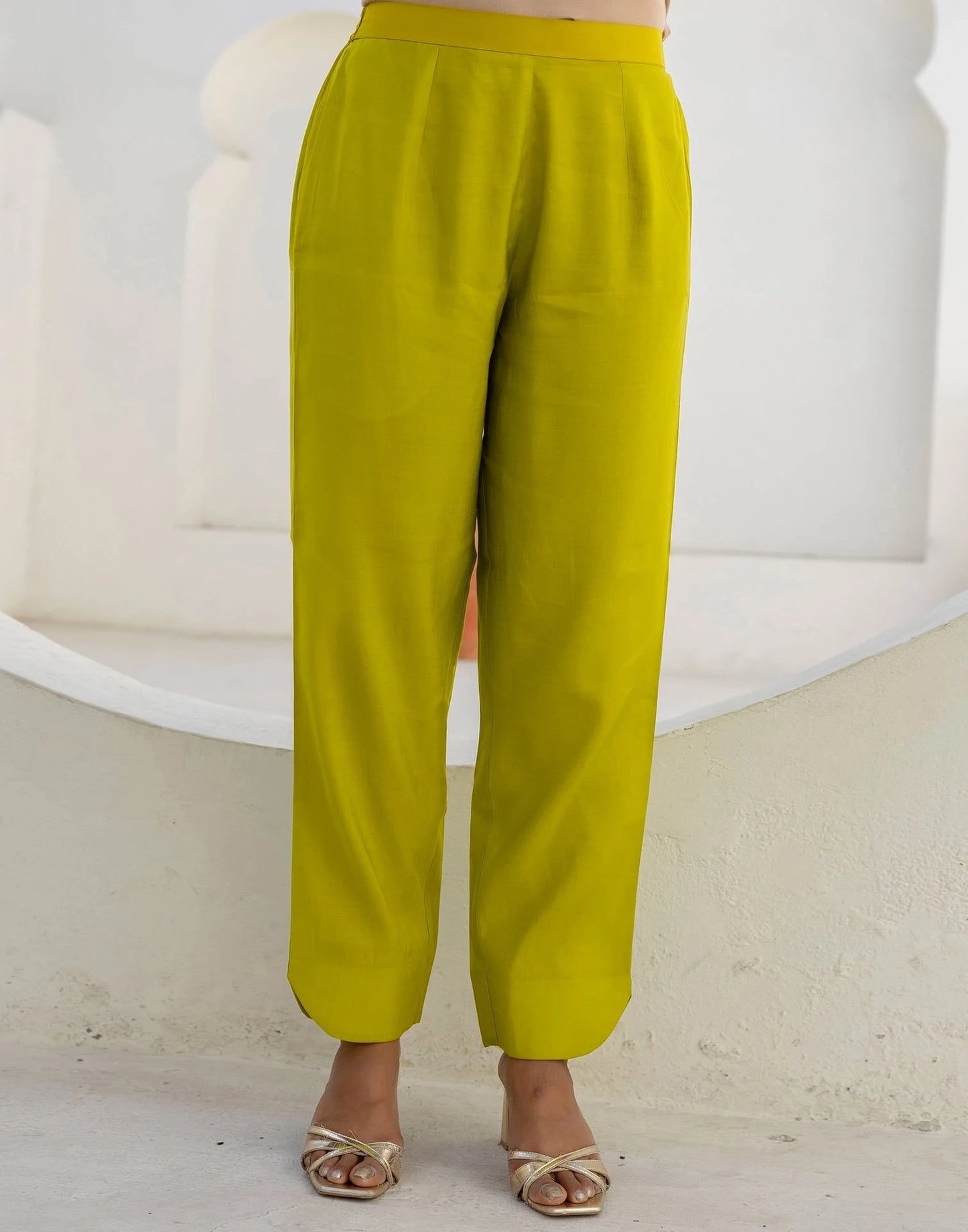 Silk Blend Embroidery Work and Embroidery Lace Straight Kurta with Pant & Dupatta