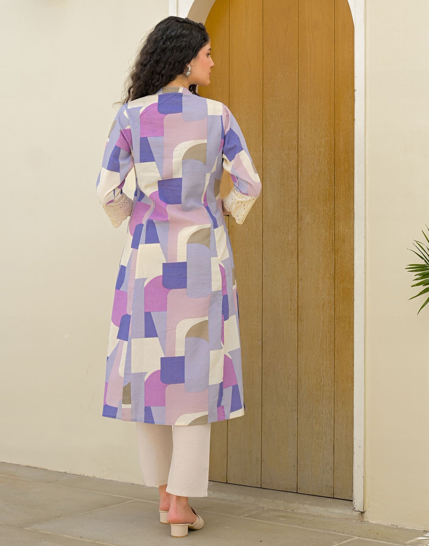 Cotton Printed Straight Kurti