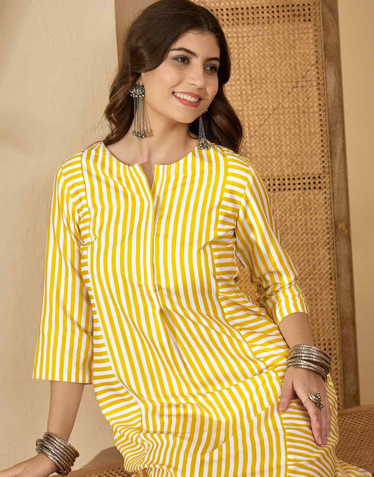 Cotton Printed Straight Kurti
