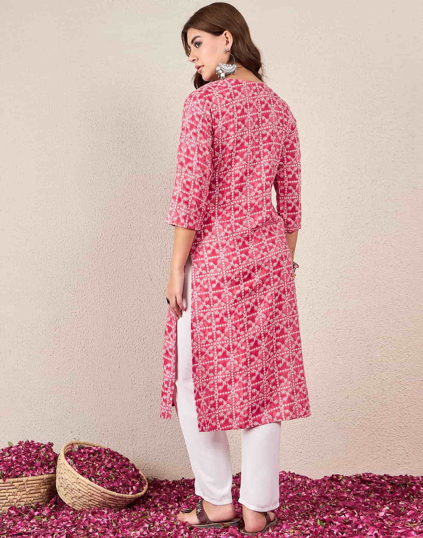 Rayon Printed Straight Kurti