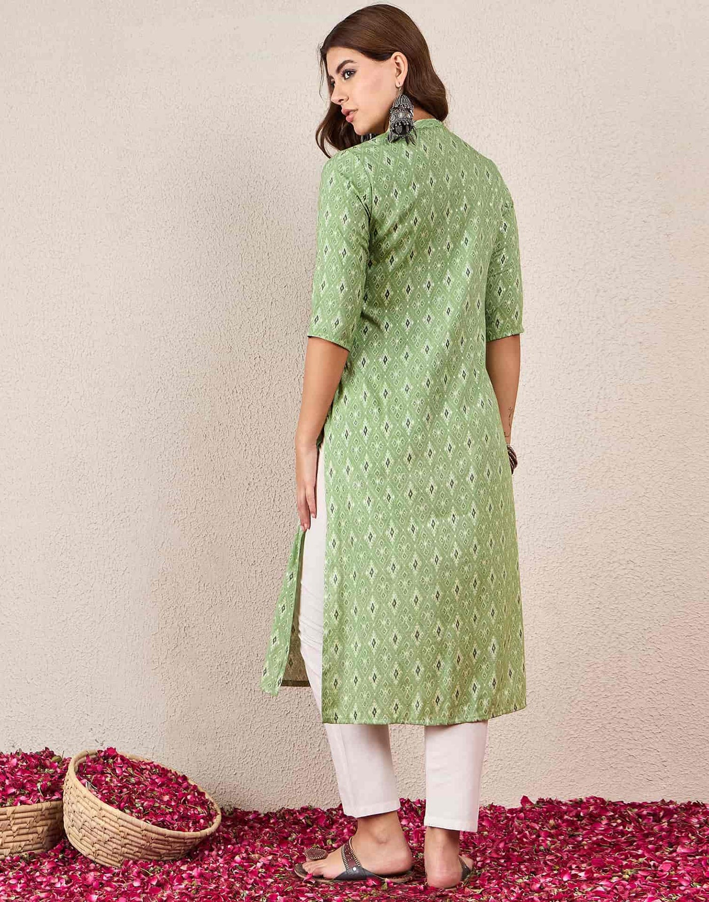 Cotton Printed Straight Kurti
