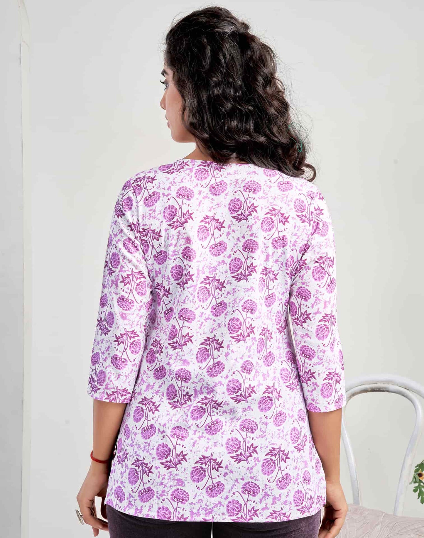 Cotton Printed Straight Kurti