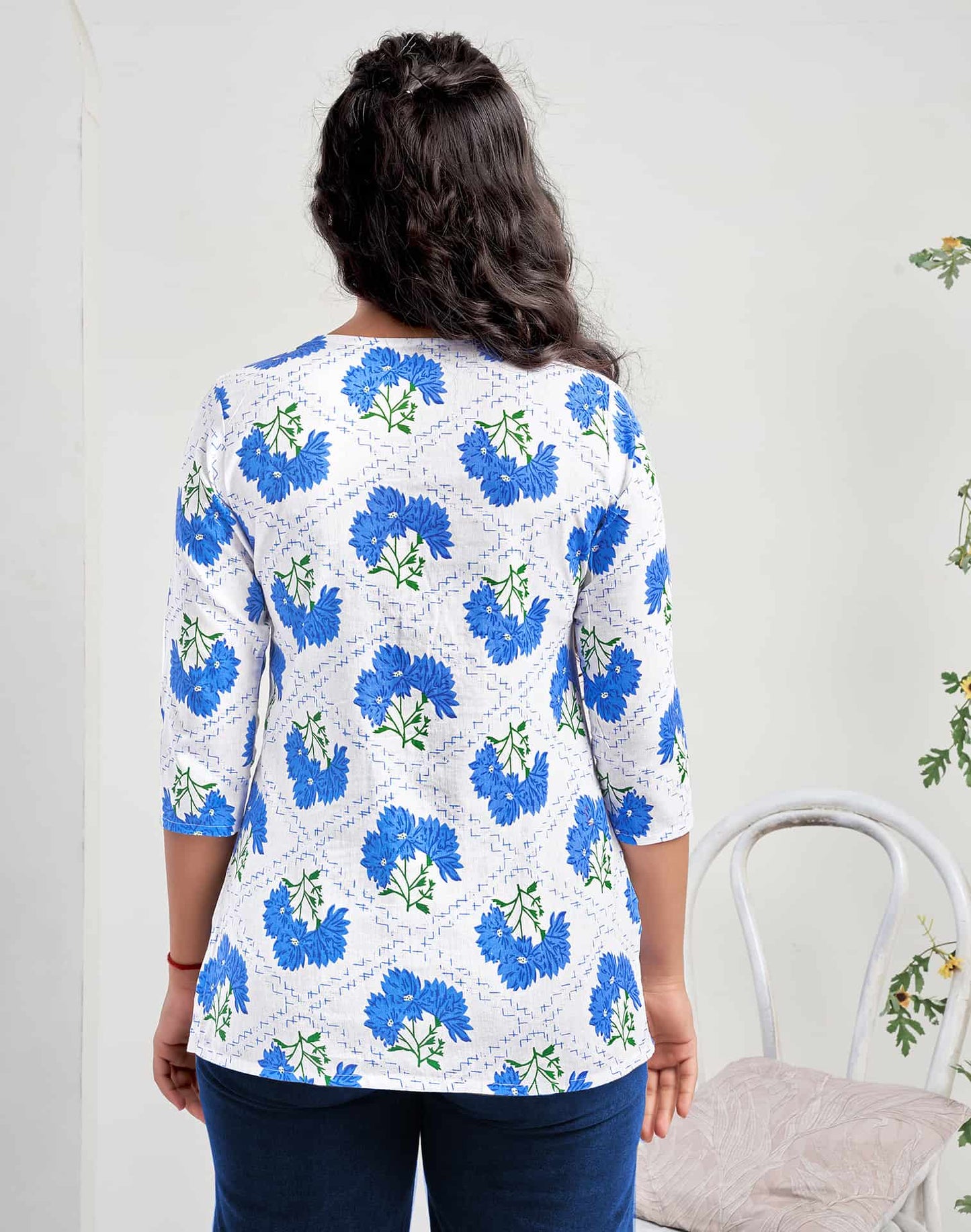 Cotton Printed Straight Kurti