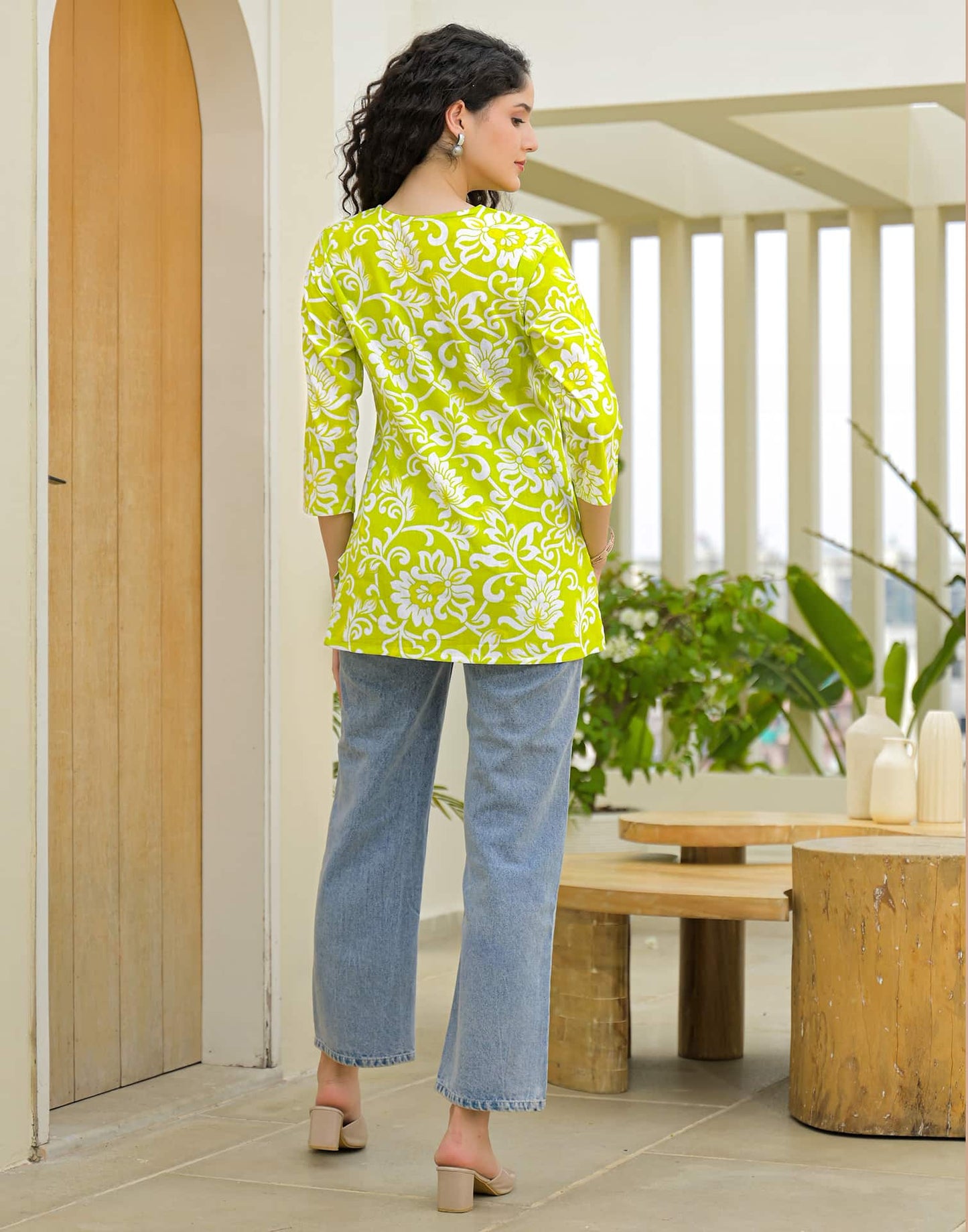 Cotton Printed Straight Kurti