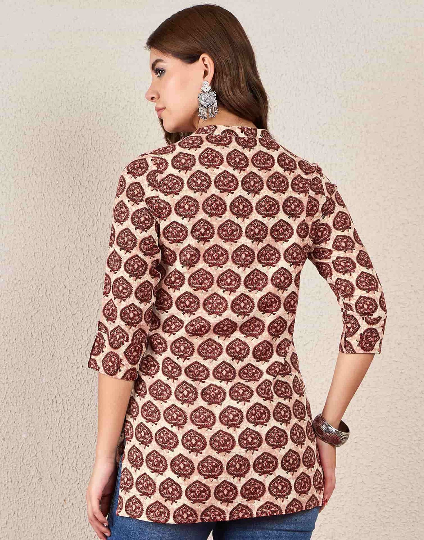 Cotton Printed Straight Kurti