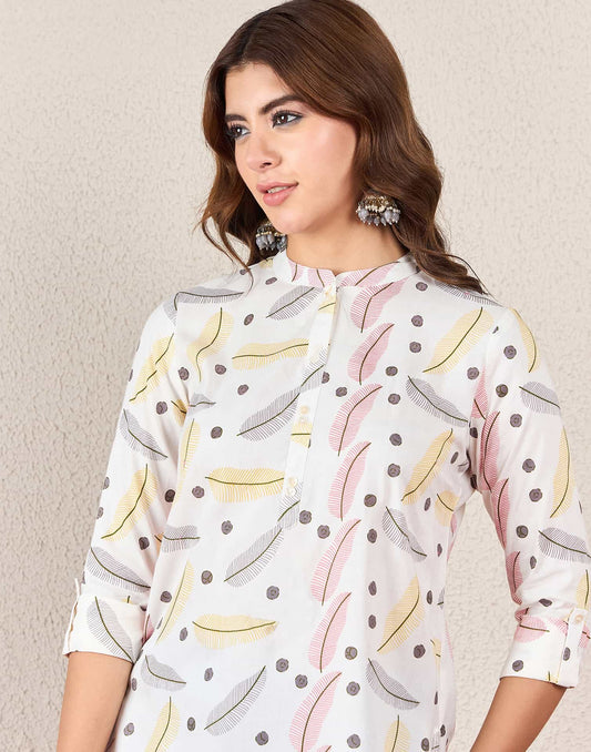 Cotton Printed Straight Kurti