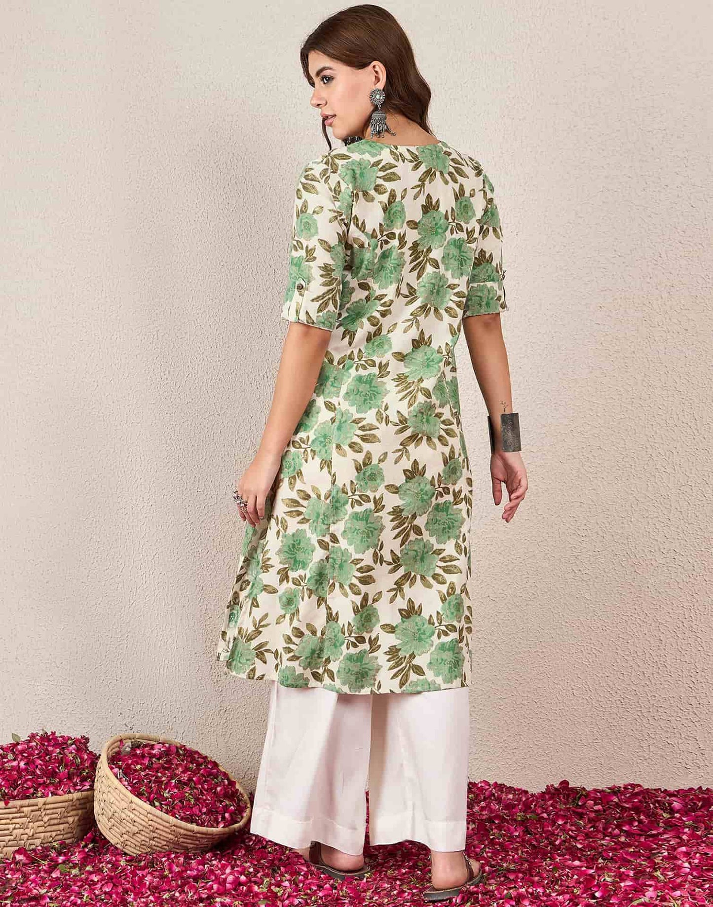 Cotton Printed Straight Kurti
