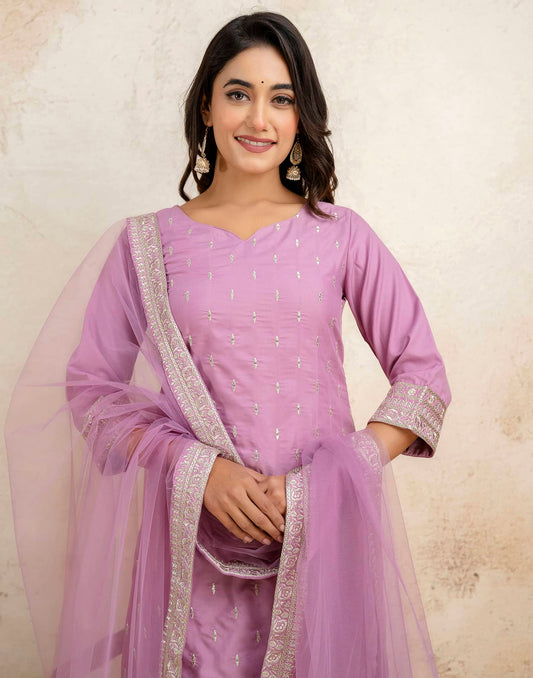 Rayon Straight Kurta Set with Sequence Embroidery under 1000