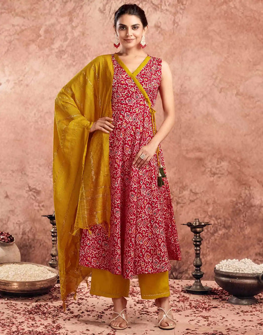 affordable v neck kurta set