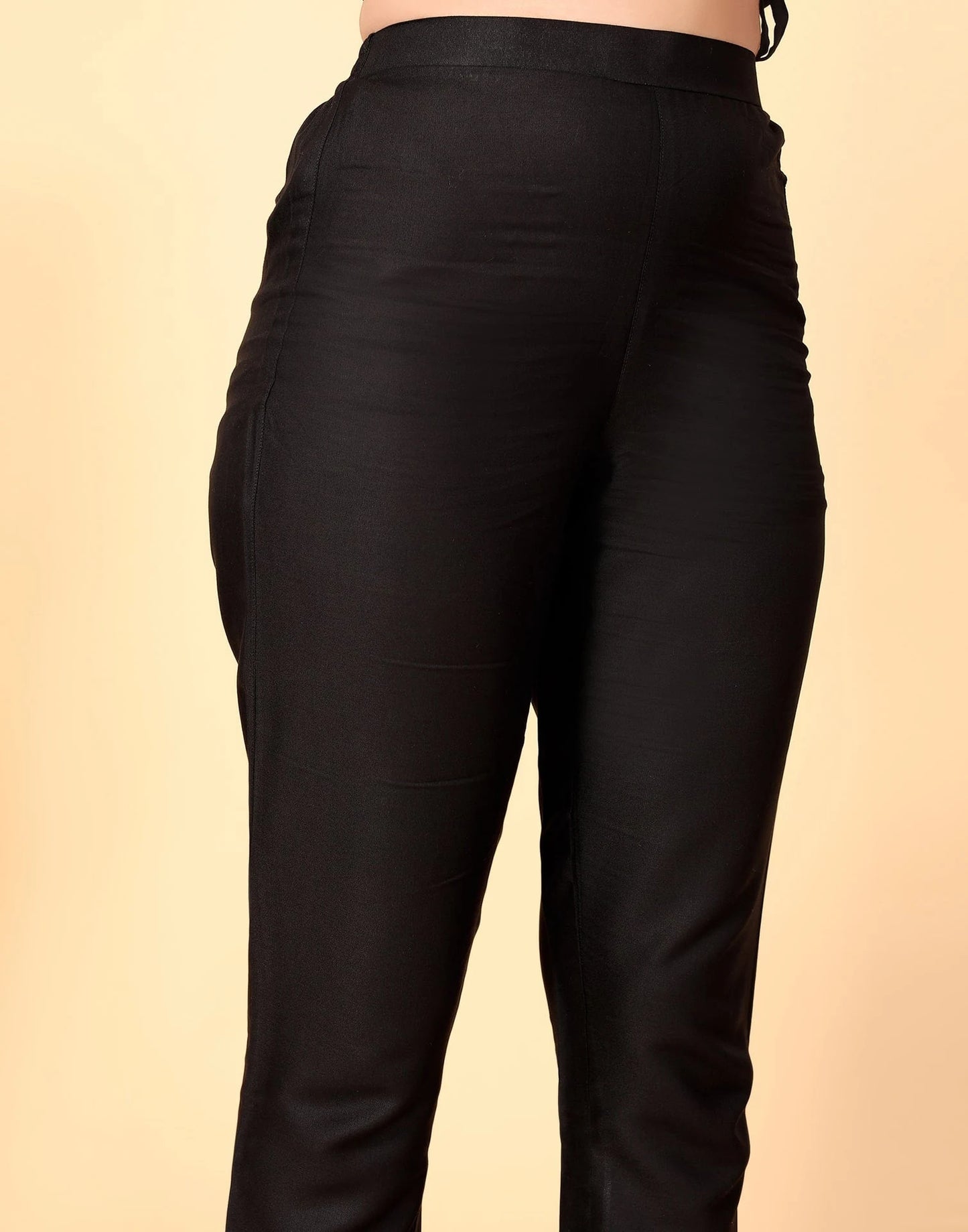 Black Rayon Straight Kurta Set with Sequence Embroidery under 1000