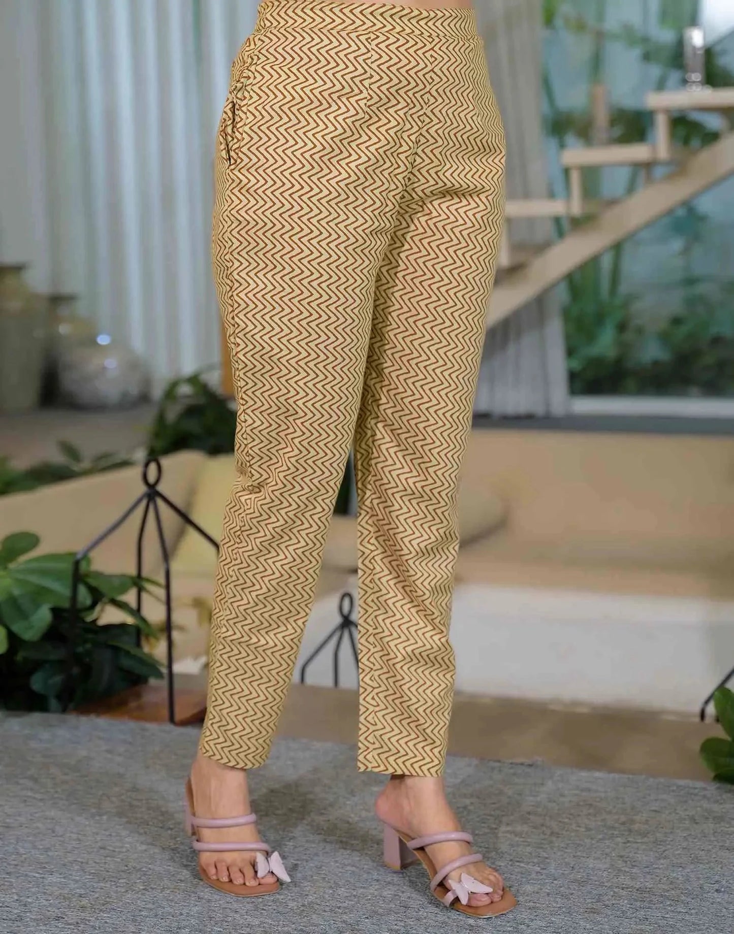 Cotton Printed Straight Mandarin Collar Kurta with Pant & Dupatta