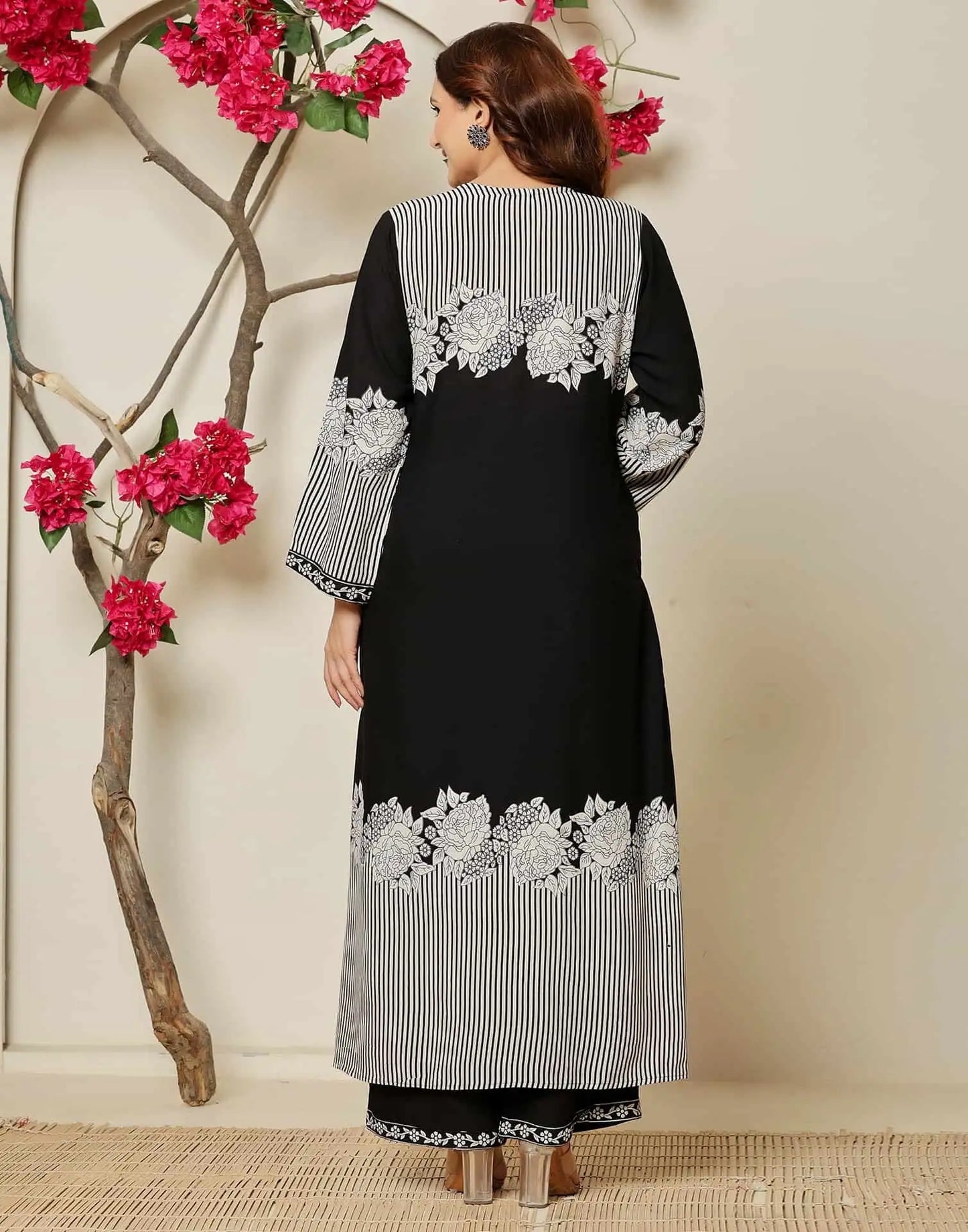 Cotton Printed V-Neck Co-ord Set