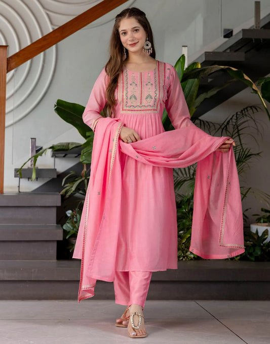 affordable round neck kurta set