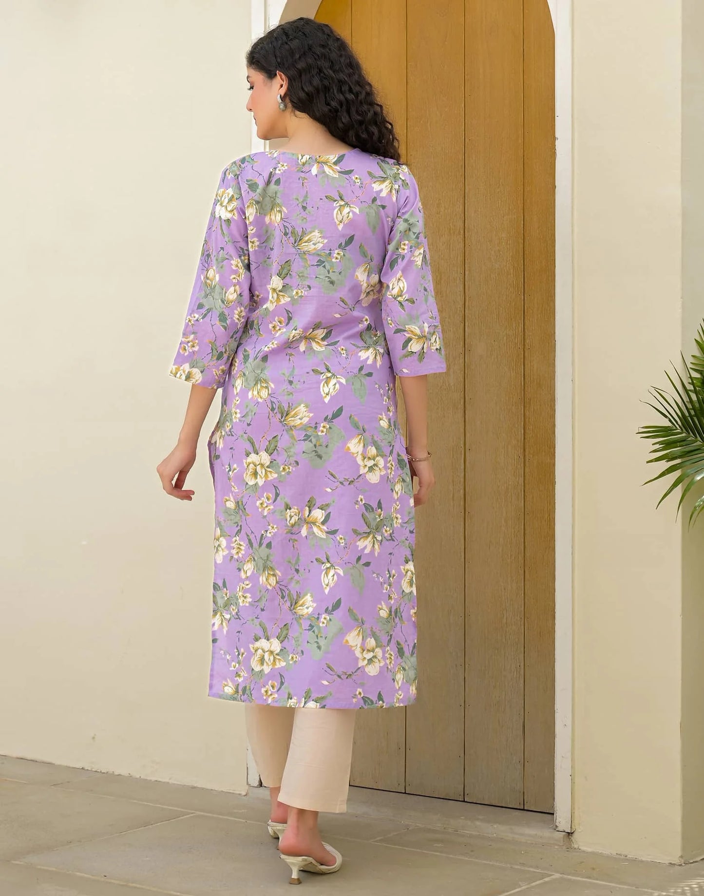 Cotton Printed Straight Kurti