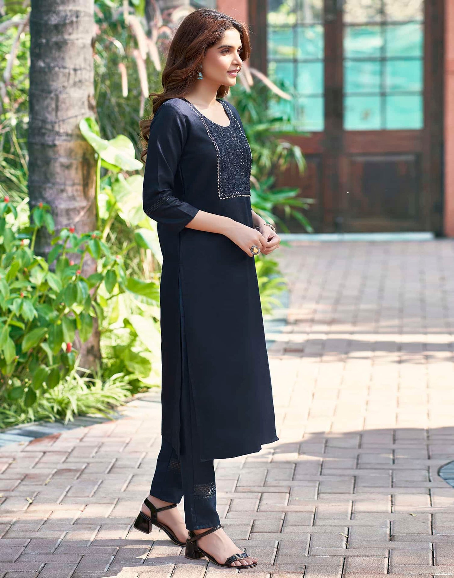 Stylish Blue Straight Kurta Pant and Dupatta for Women