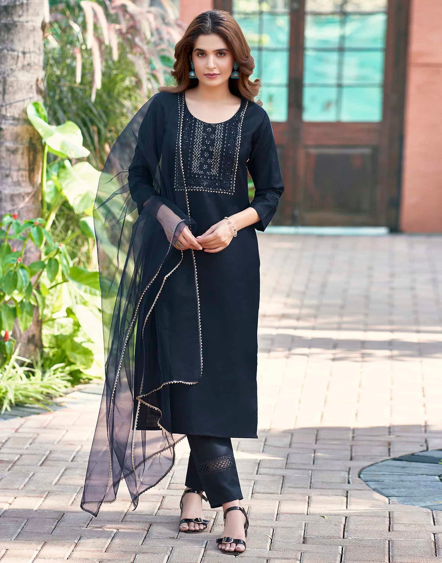 Stylish Blue Straight Kurta Pant and Dupatta for Women