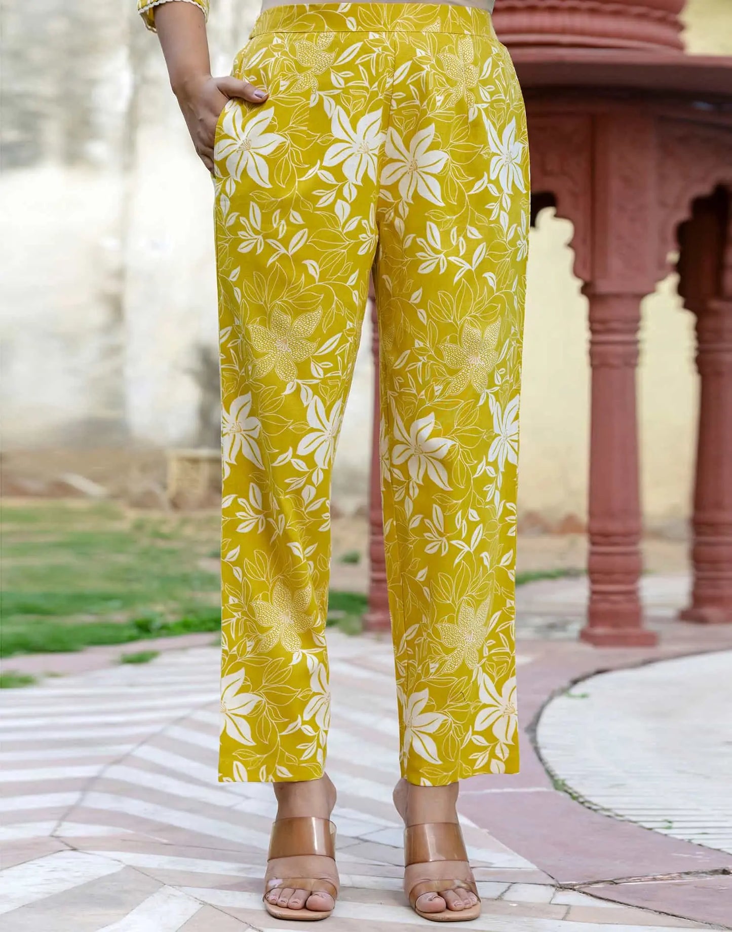 Yellow cotton affordable co-ord set