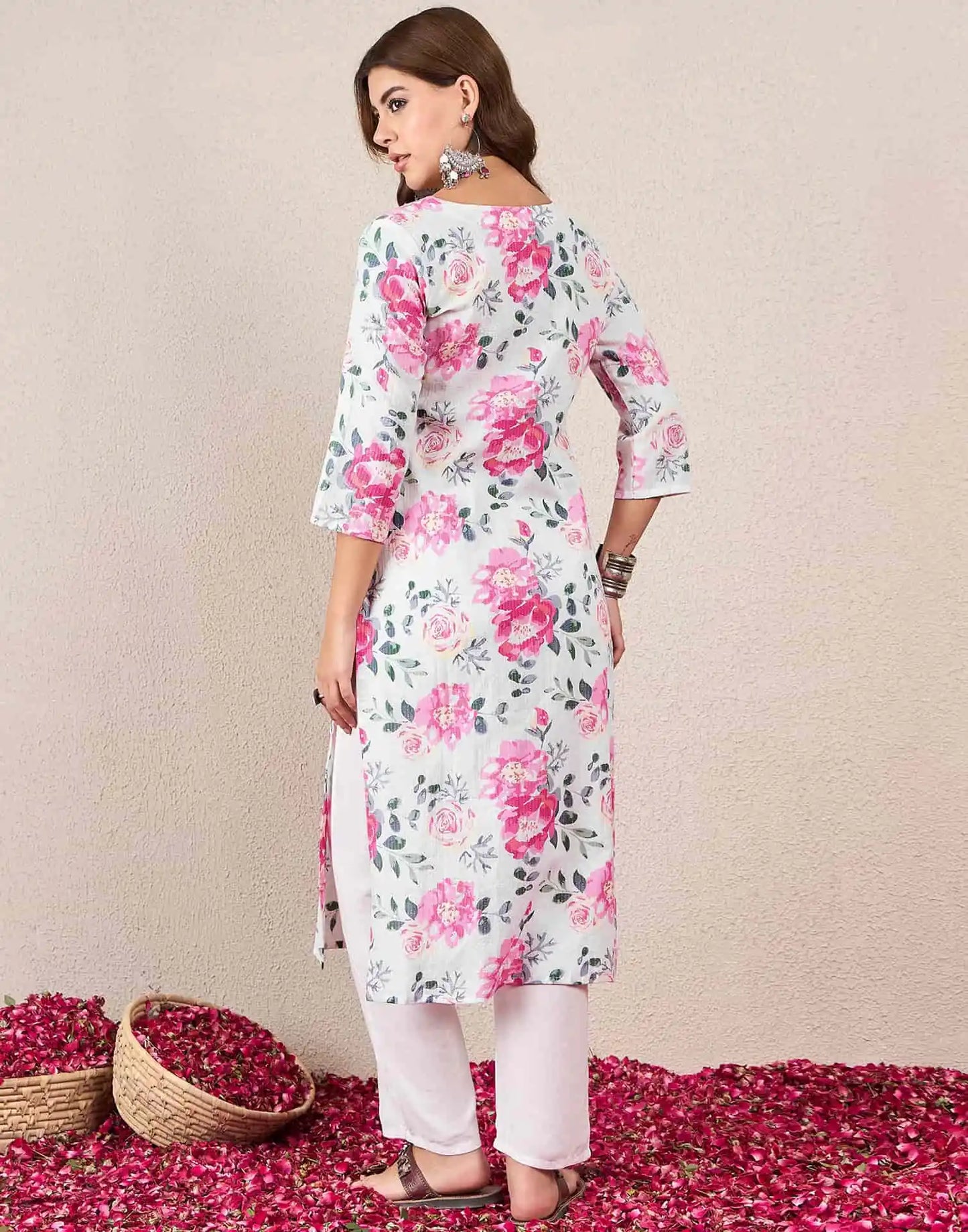 Cotton Printed Straight Kurti