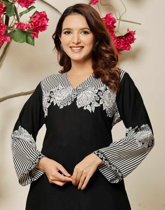 Cotton Printed V-Neck Co-ord Set