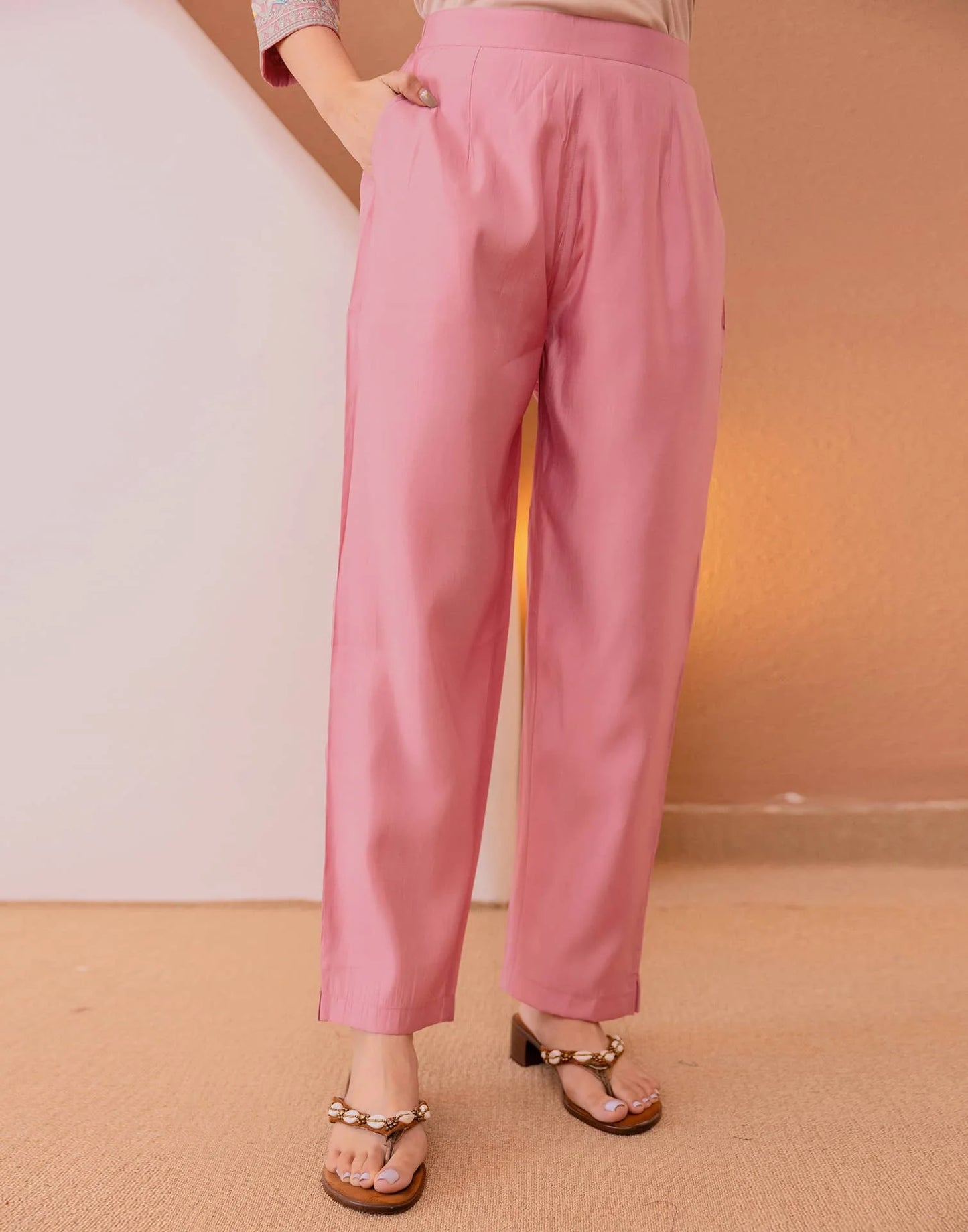 Silk Embroidered Straight Kurta with Pant & Dupatta