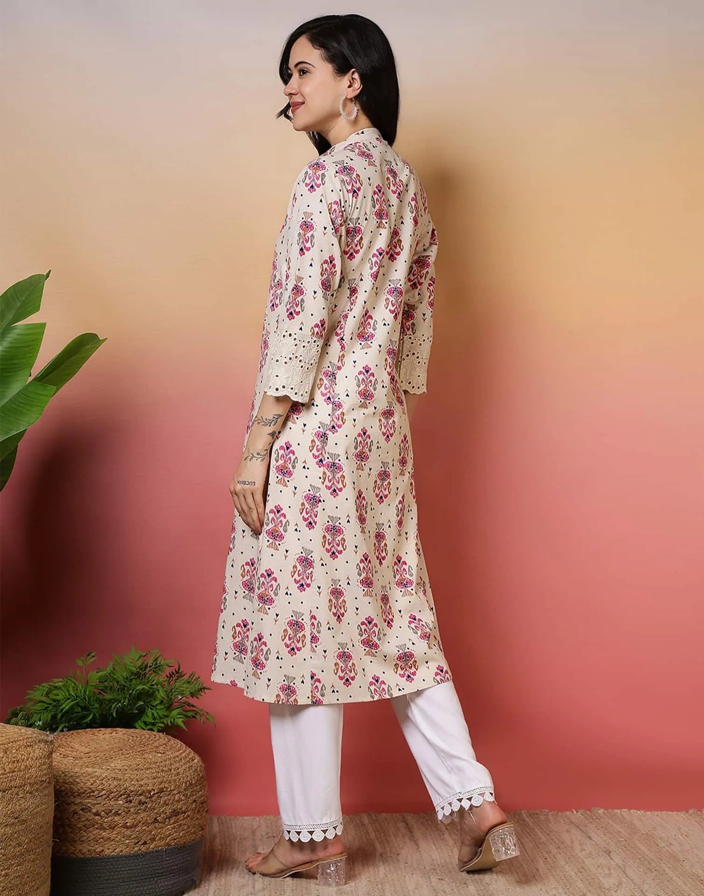 Cotton Printed Straight Kurti